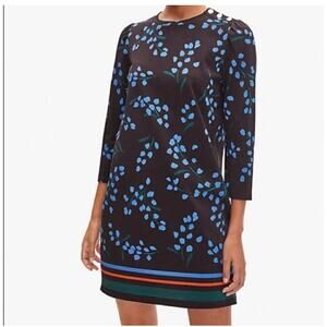 Kate Spade New York Sea Breeze Floral Tee Dress black blue floral print L